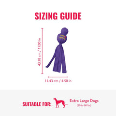 KONG Wubba XL features squeaker and ball shapes for engagement.