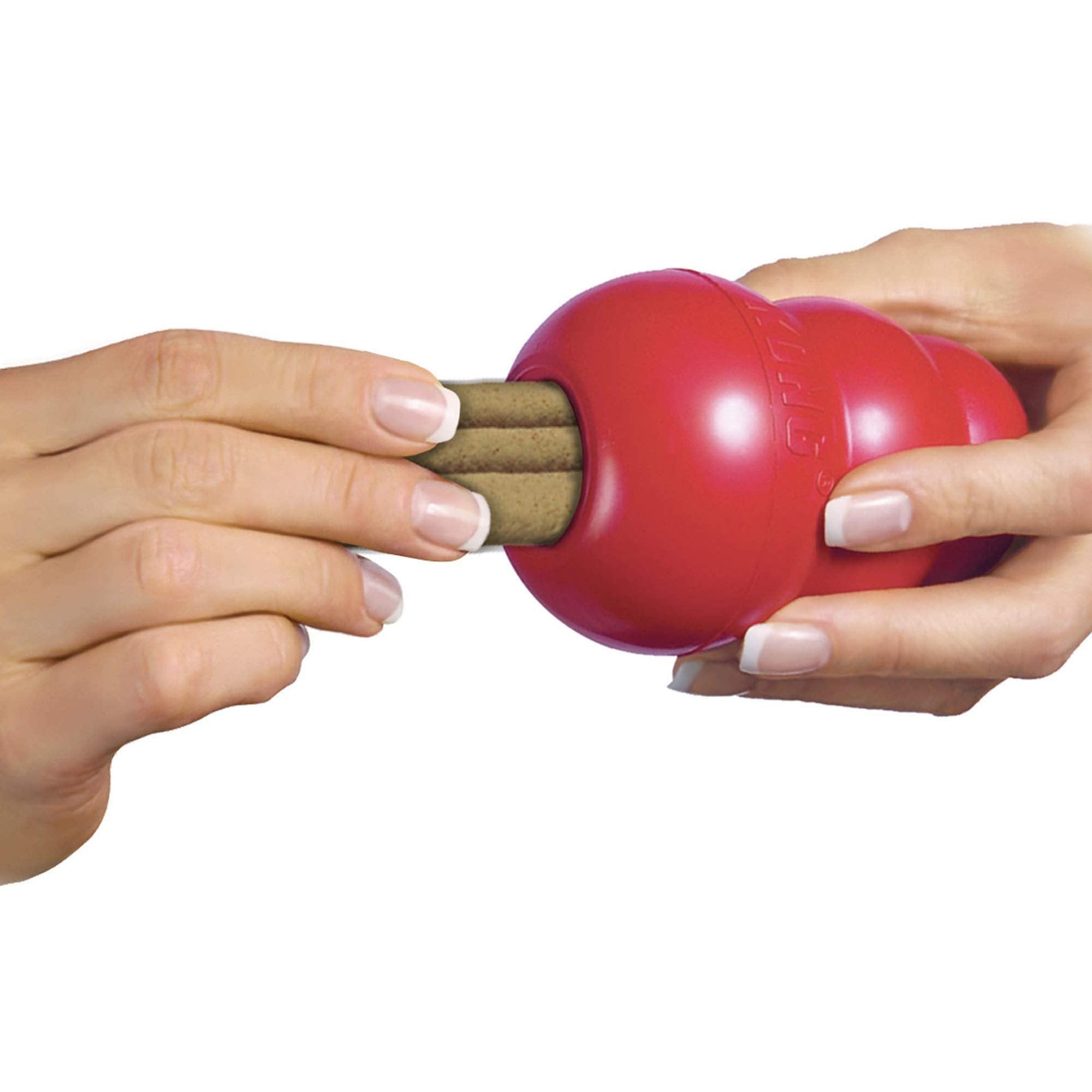 KONG Ziggies are chewy and digestible, helping breath refreshment while chewed.