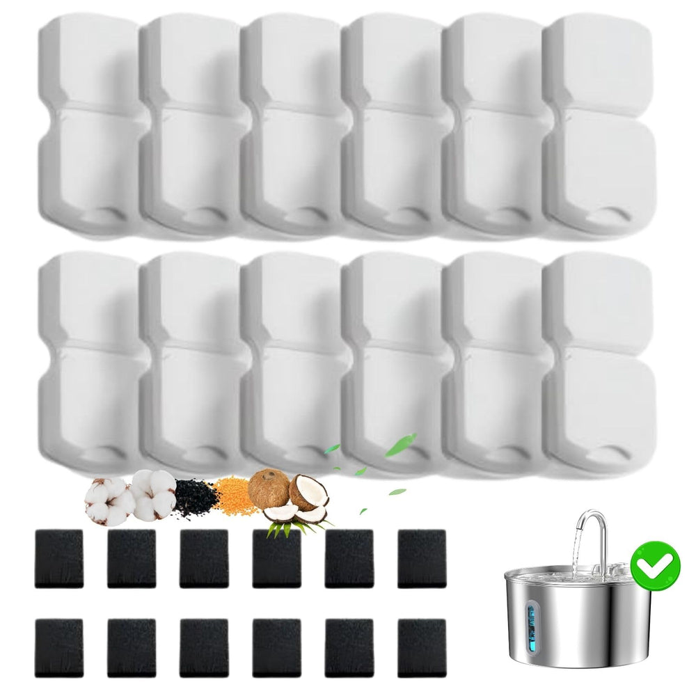 KOOGMOON cat fountain filters—twelve filters for continuous clean water