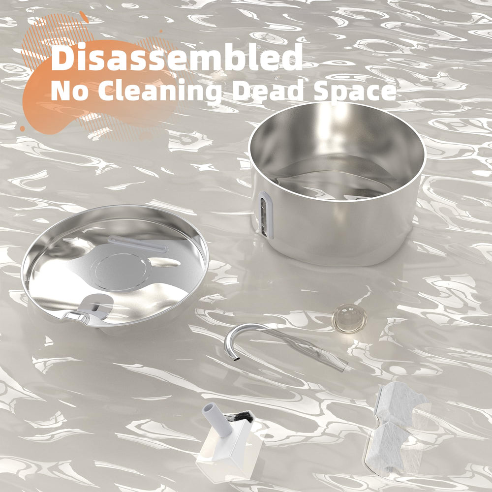 KOOGMOON whisker-friendly drinking height reduces splashing and mess.