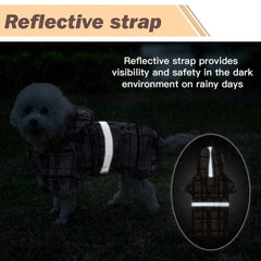KOOLTAIL waterproof hooded raincoat protects head and body from rain