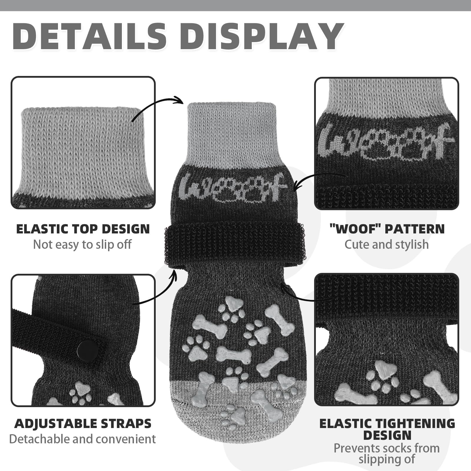 KOOLTAIL soft cotton blend socks cushion paws on cold floors