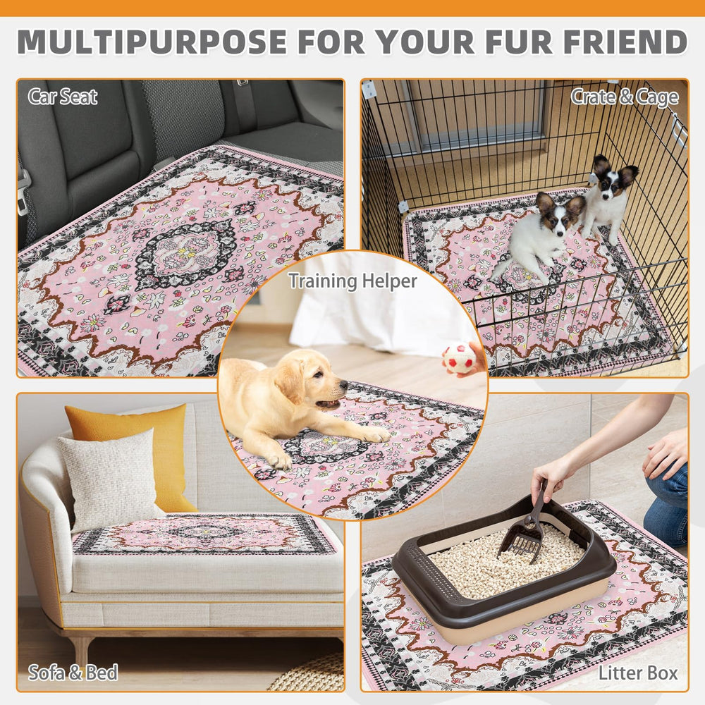 KOOLTAIL multi-use pet mat protecting floors and doubling as a dining mat.