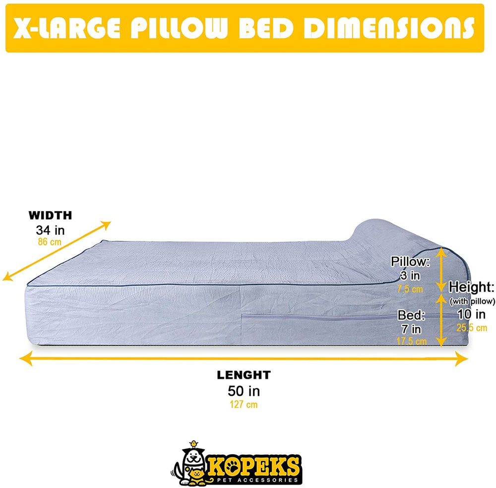 KOPEKS grey replacement cover close-up, durable fabric for long-lasting use.
