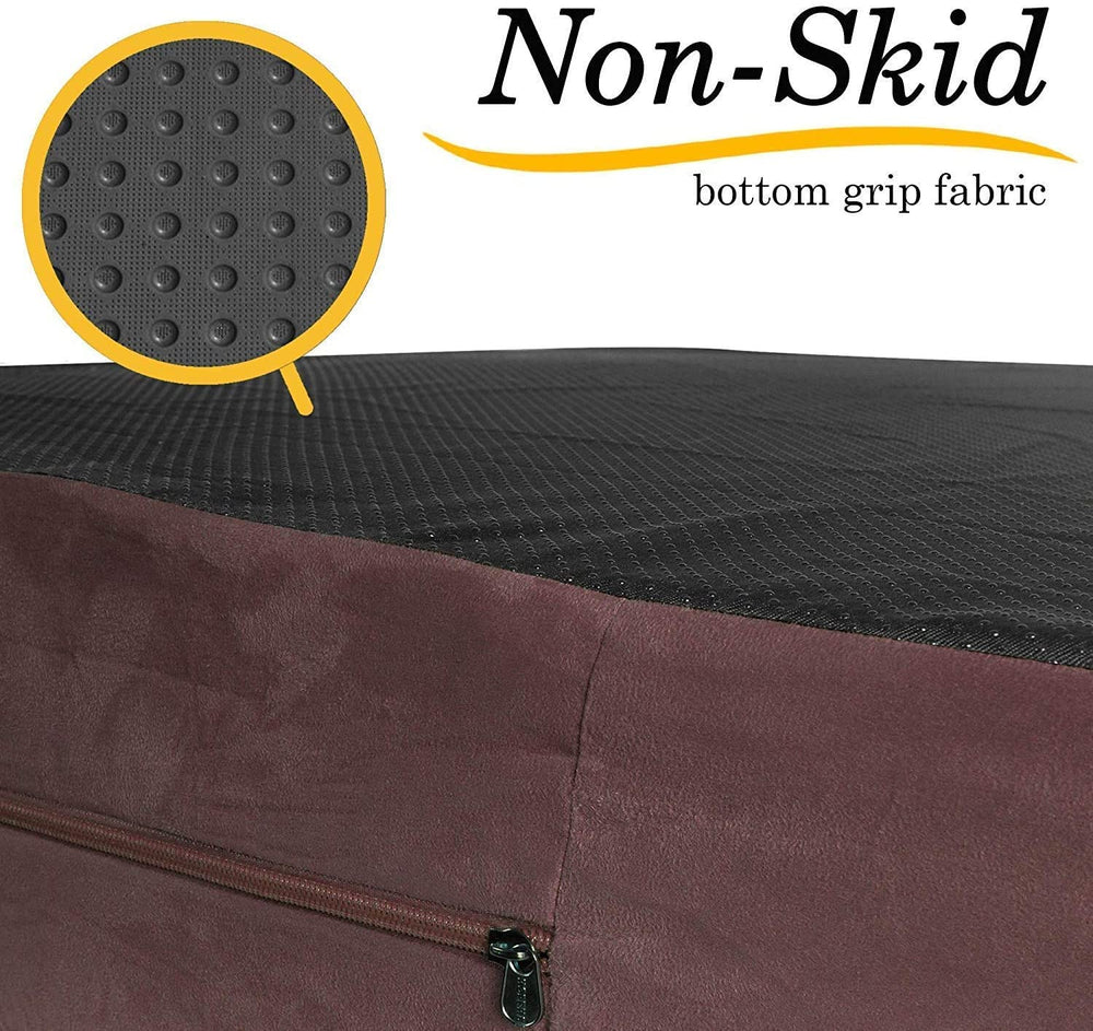 KOPEKS brown cover close-up texture detail for easy swap on orthopedic bed