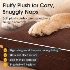 KOPEKS removable suede cover; durable and machine-washable for easy cleaning