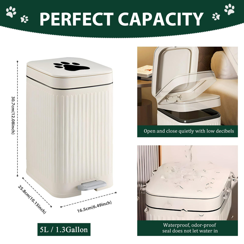 Kopuncare 5l dog waste bin with UV-resistant body for weatherproof outdoor use