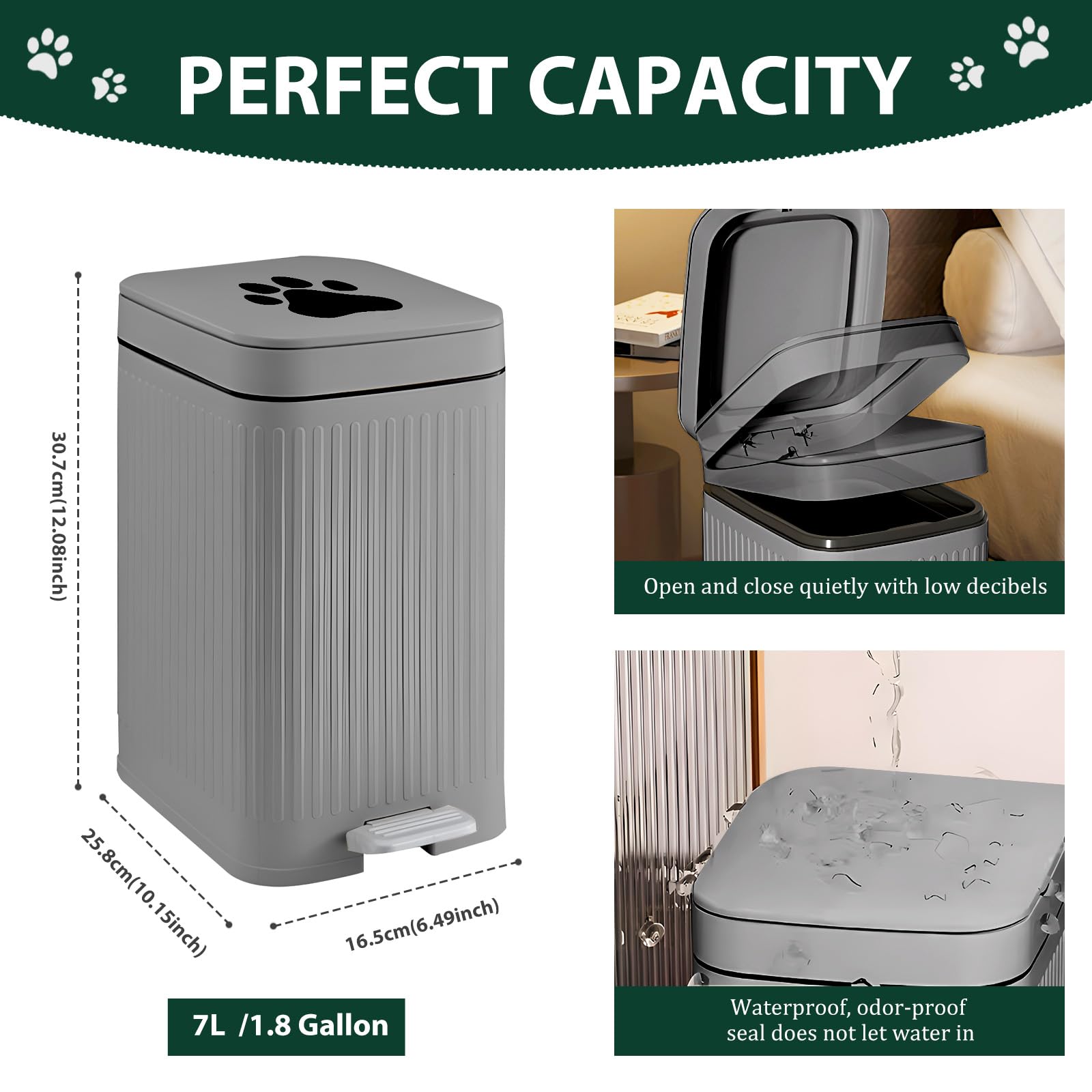 Kopuncare dog waste bin with foot pedal for hands-free disposal.