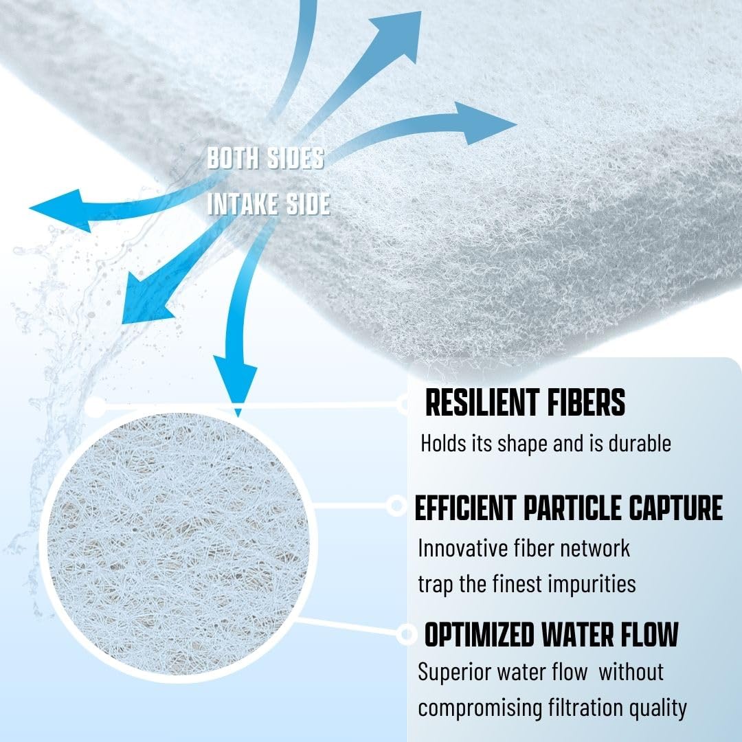Koral Filters media pad blue version for easy visual inspection of filtration.