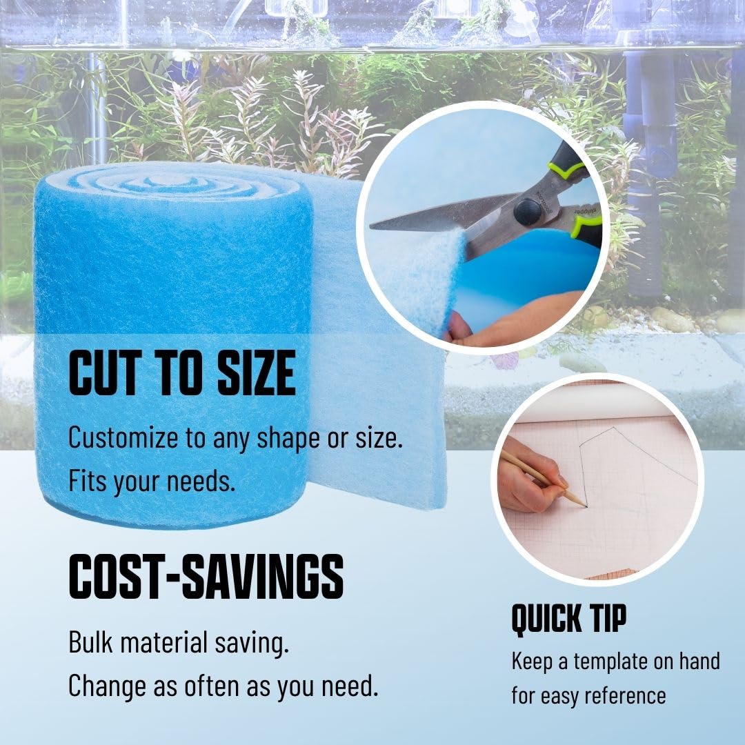 Koral Filters media pad roll 1 inch thick—dense surface supporting steady flow