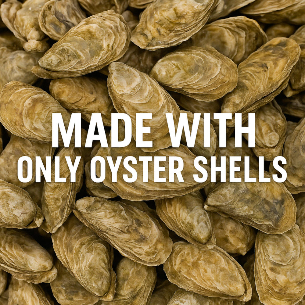 Sustainable reclaimed oyster shells used in KorGourmetta flour.