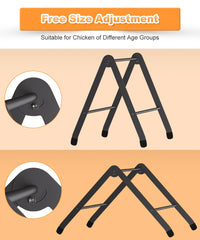 Koutemie heavy-duty metal construction offers durable coop roost.