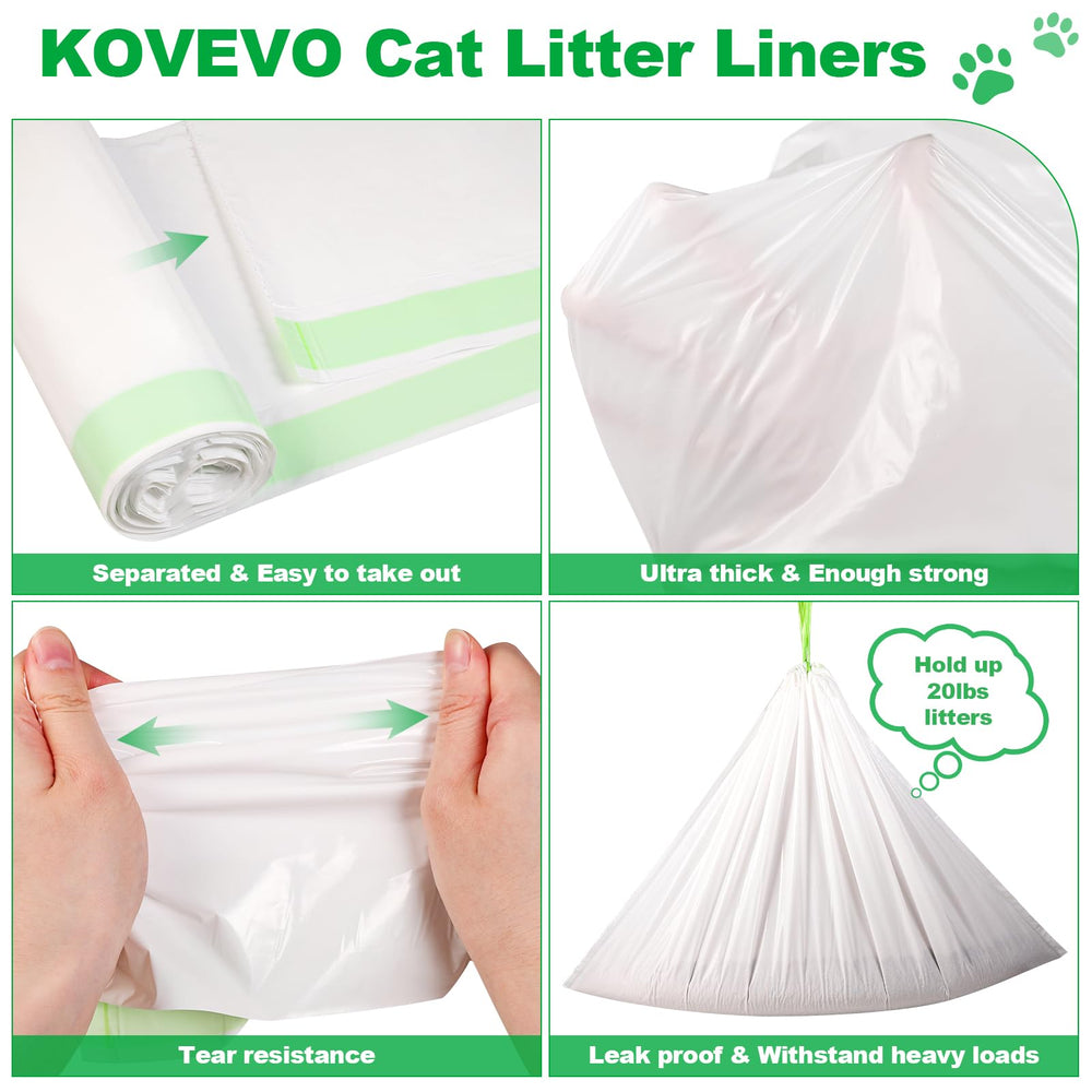 Kovevo easy-clean drawstring design simplifies litter box maintenance.