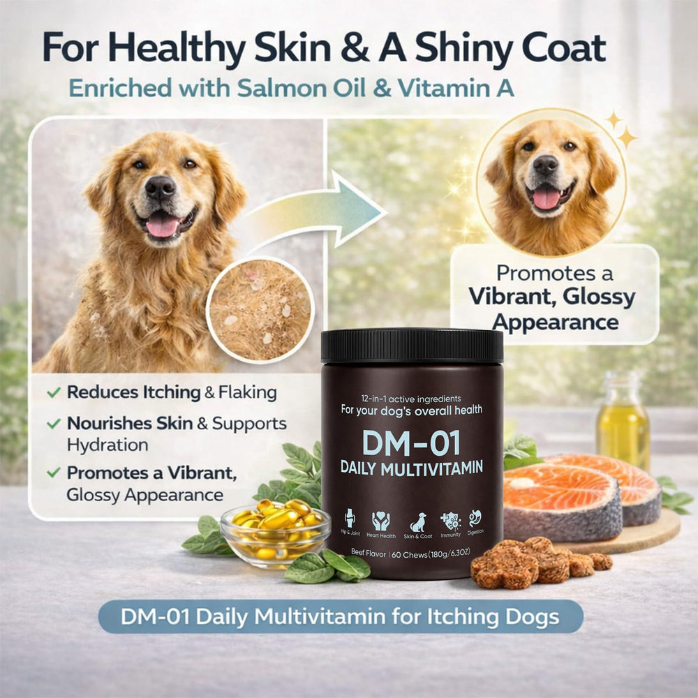 DM-01 packaging emphasizing probiotics and digestive enzymes for gut health