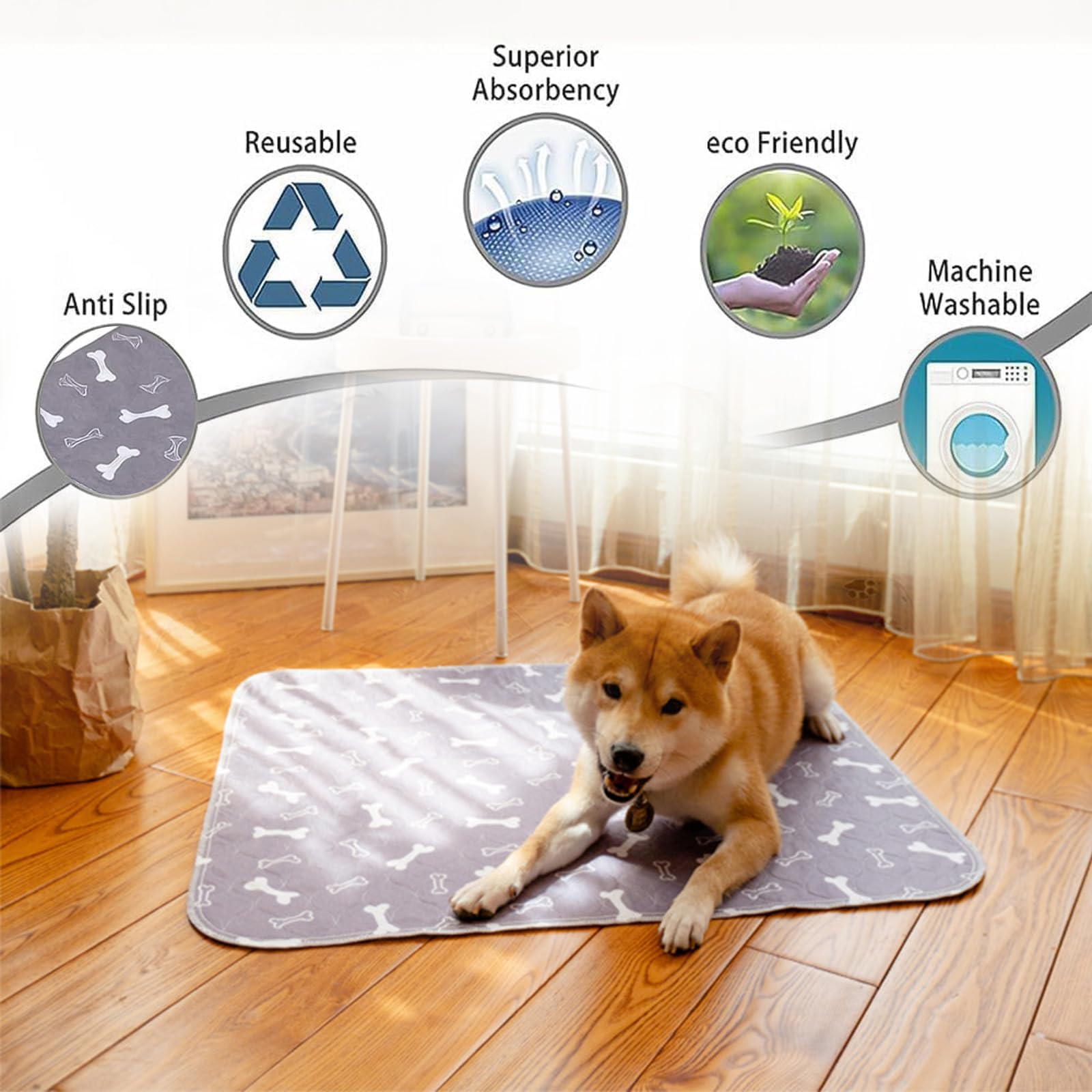 kovziorx portable pads for home, car, or crate travel.