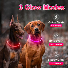 Kpuplol USB-rechargeable LED collar charges quickly for longer outings