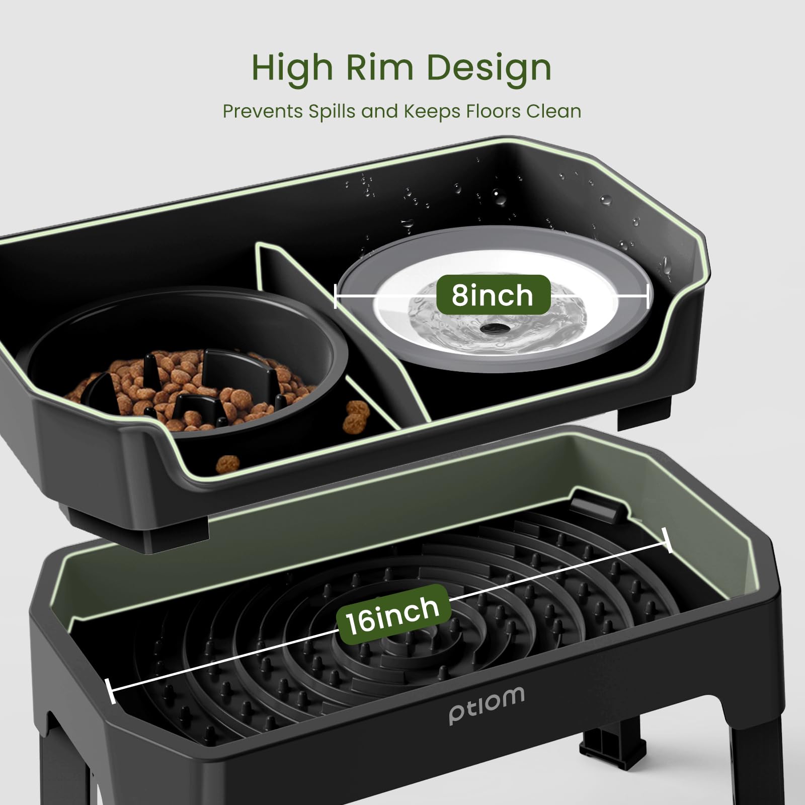 KPWACD anti-slip mat keeps the stand steady during meals.