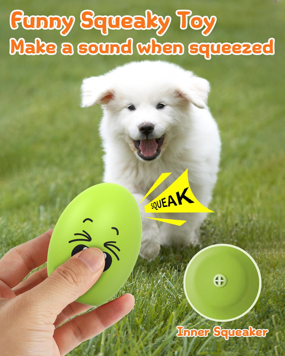 KrauzPet soft egg ball for teething puppies and gentle chewers
