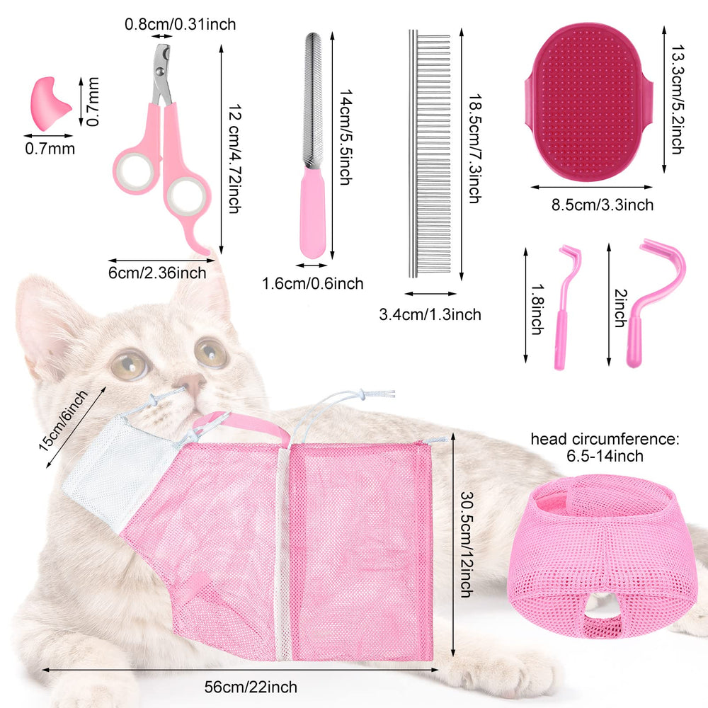Kritkin mesh cat bathing bag close-up, breathable and safe