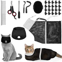 Kritkin cat bathing bag set enables safe, controlled grooming for pets