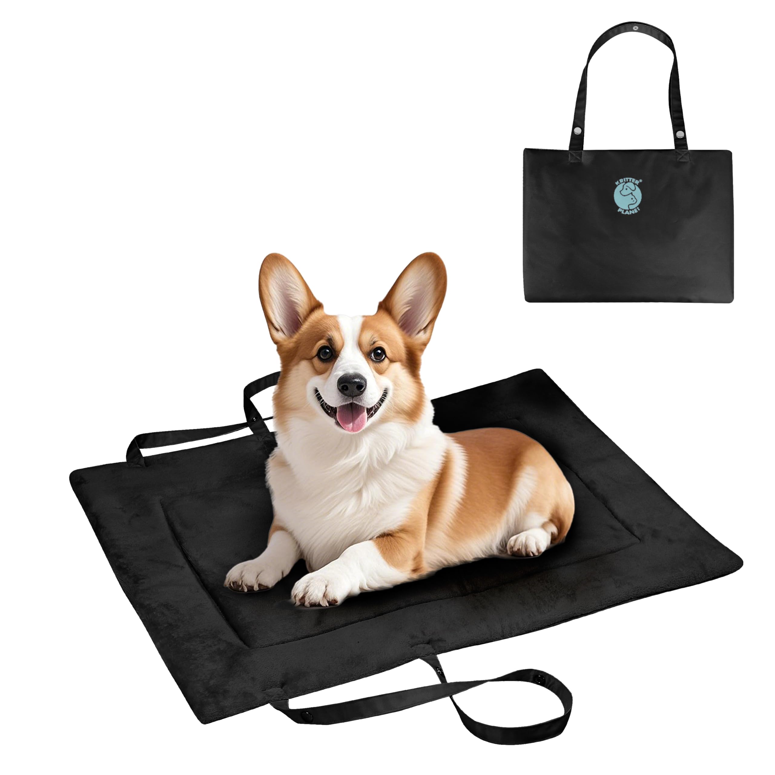 Kritter Planet dog bed folded compact for easy travel and storage