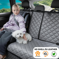 KritterKorner adjustable buckle straps securing the back seat protector