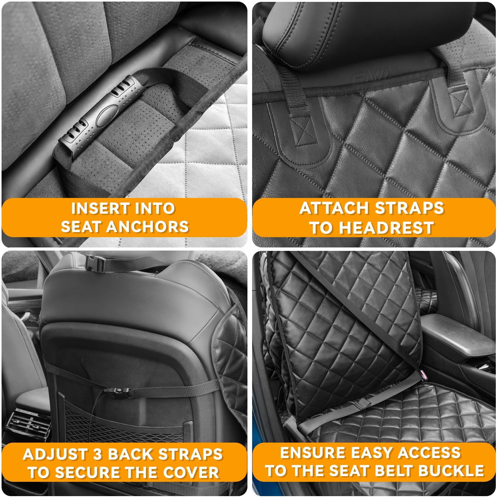 KritterKorner black seat cover complements interiors while shielding from messes.