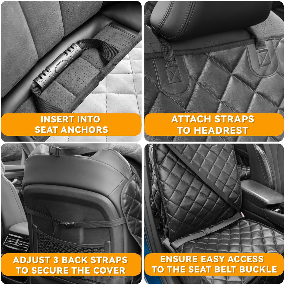 KritterKorner black seat cover complements interiors while shielding from messes.