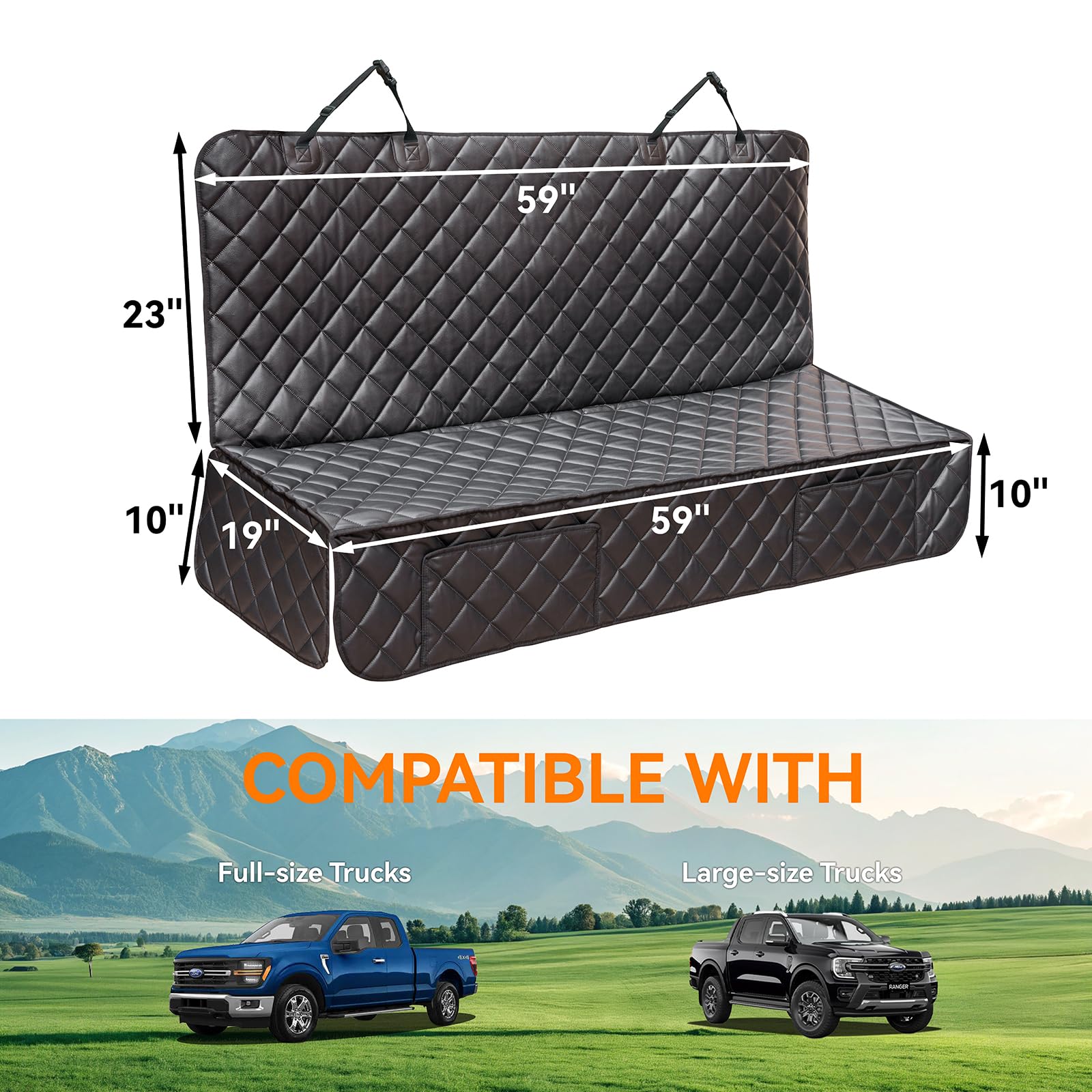 KritterKorner dog seat cover non-slip base anchors firmly for stable rides
