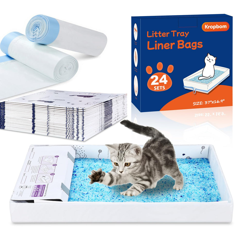 KropBom 24-pack liners packaging for easy disposal and tidy cleanup