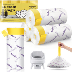KropBom 80-count liners compatible with open-top self-cleaning boxes prevent leaks.