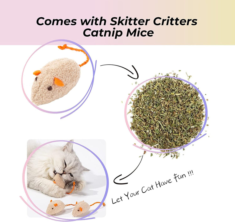 KropBom catnip mice toy included for cat enrichment