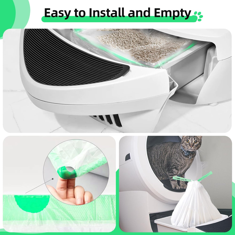 KropBom drawstring litter bags with secure closure prevent spills.