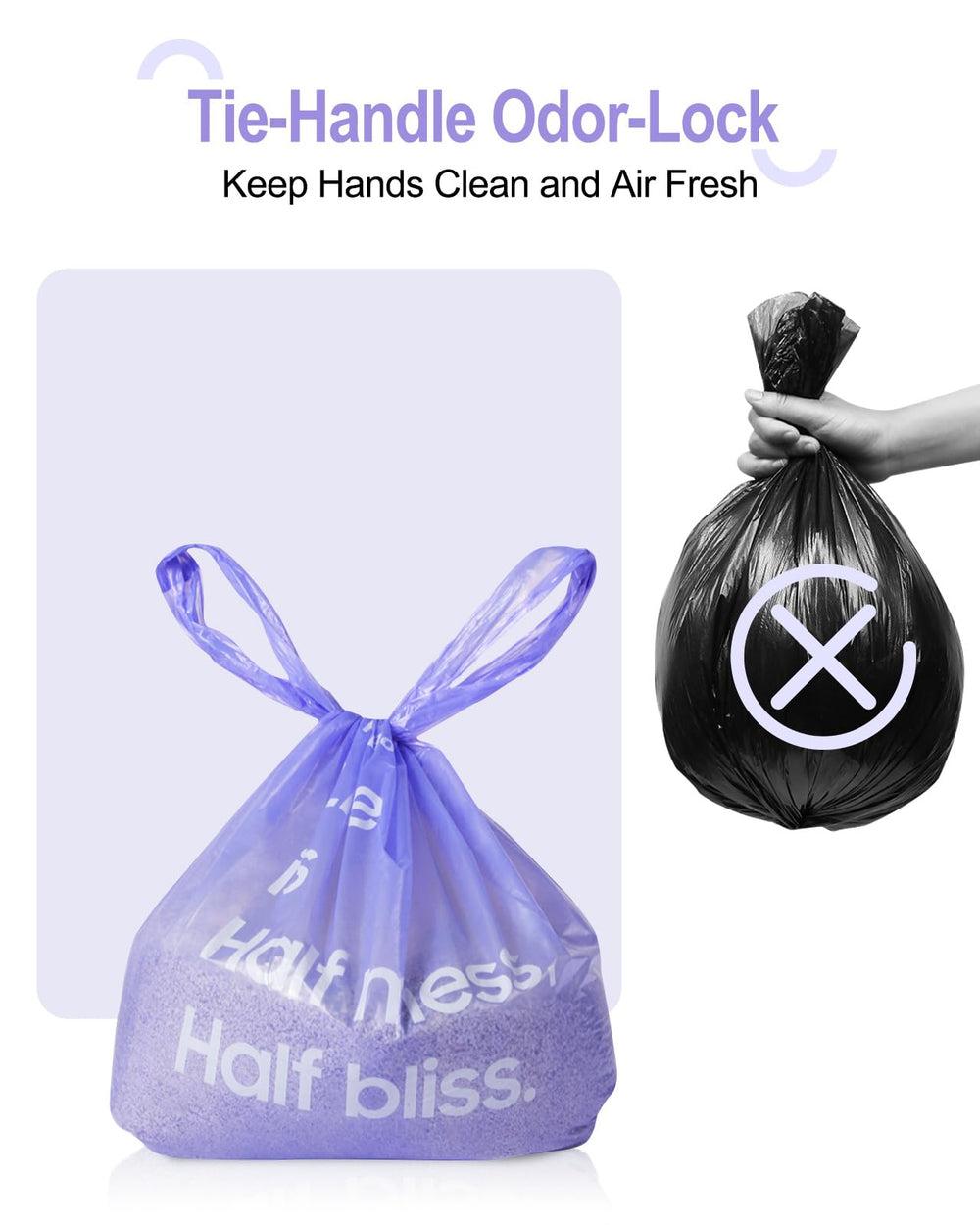 KropBom extra-thick leak-proof bags with tie handles for heavy waste.