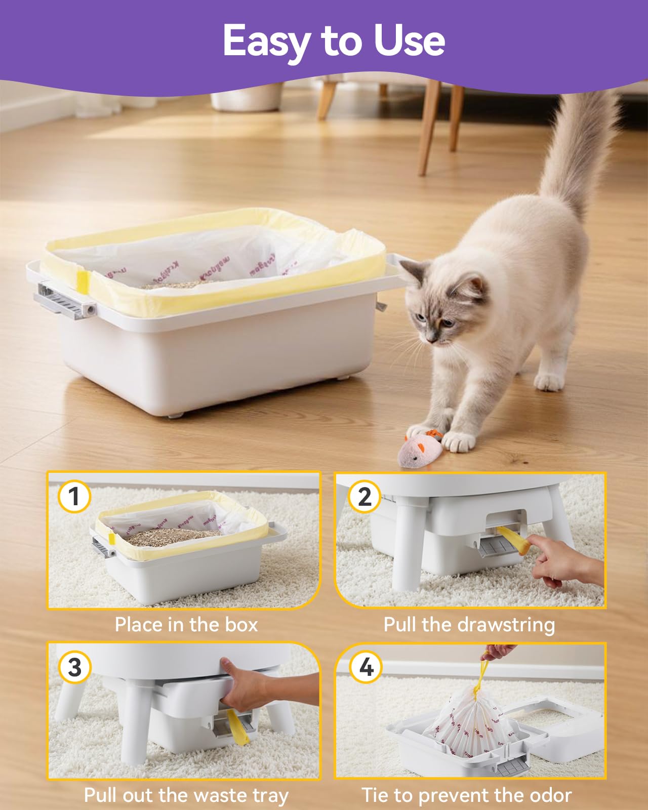 KropBom large 9–10 gallon capacity supports busy multi-cat homes.