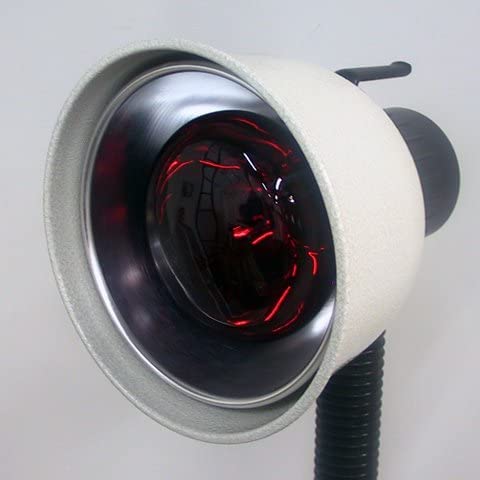  KS Choi Corp infrared lamp includes warning labels for safe usage and handling.