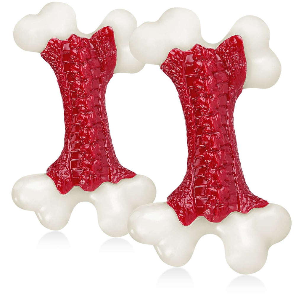 Kseroo 2-Pack indestructible beef-nylon bone 8in for power chewers