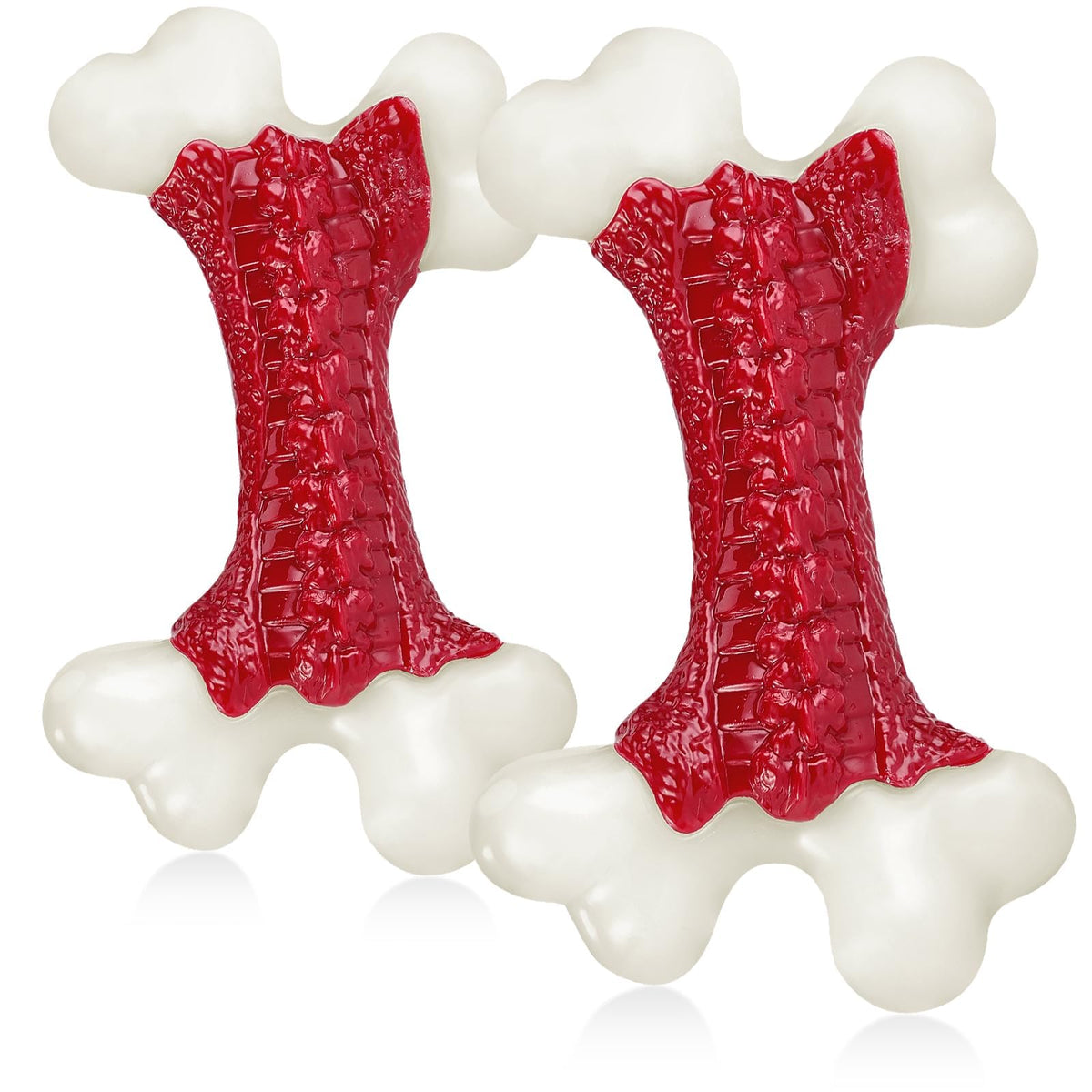 Kseroo 2-Pack indestructible beef-nylon bone 8in for power chewers