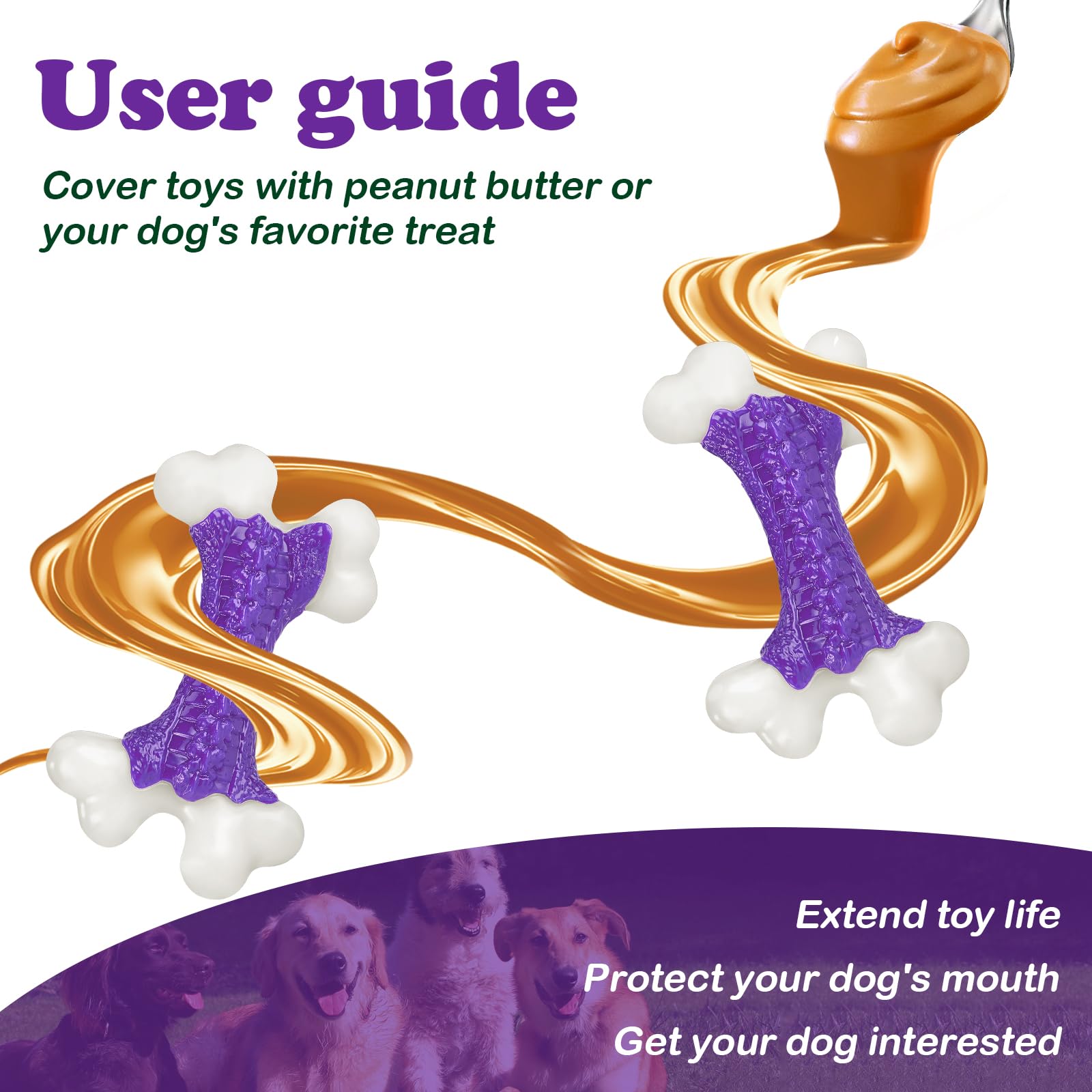 Kseroo 8-inch large dog toy sized for 20-80 lb breeds for safety.