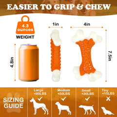 Kseroo 8-inch bone chew toy designed for strong jaws and easy grip.