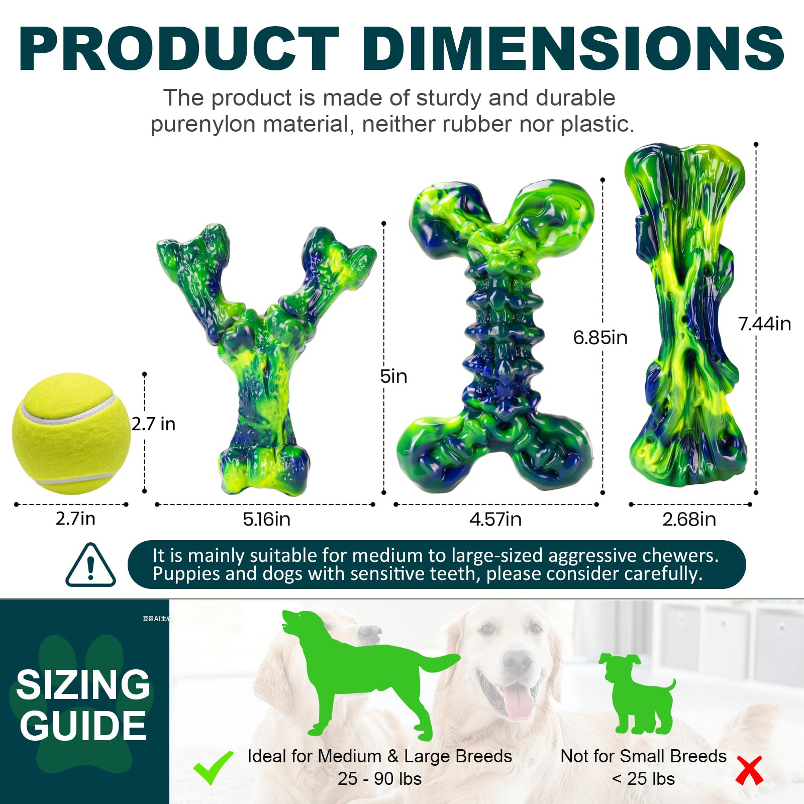 Kseroo durable toy with textured ends to aid paw-friendly grip.