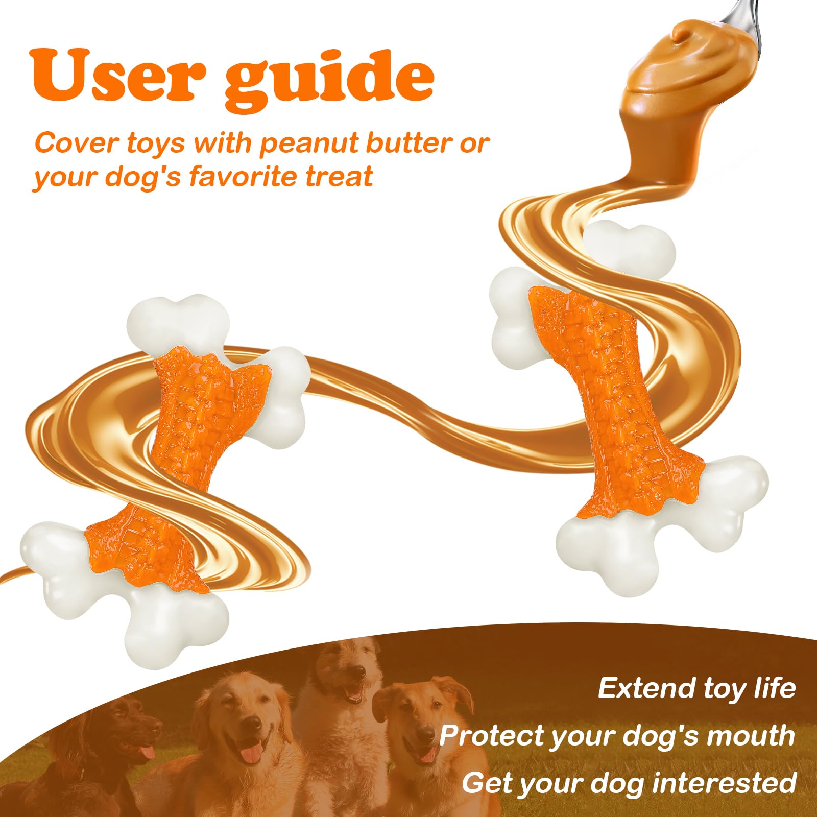 Kseroo ergonomic bone shape aids comfortable chewing and handling.