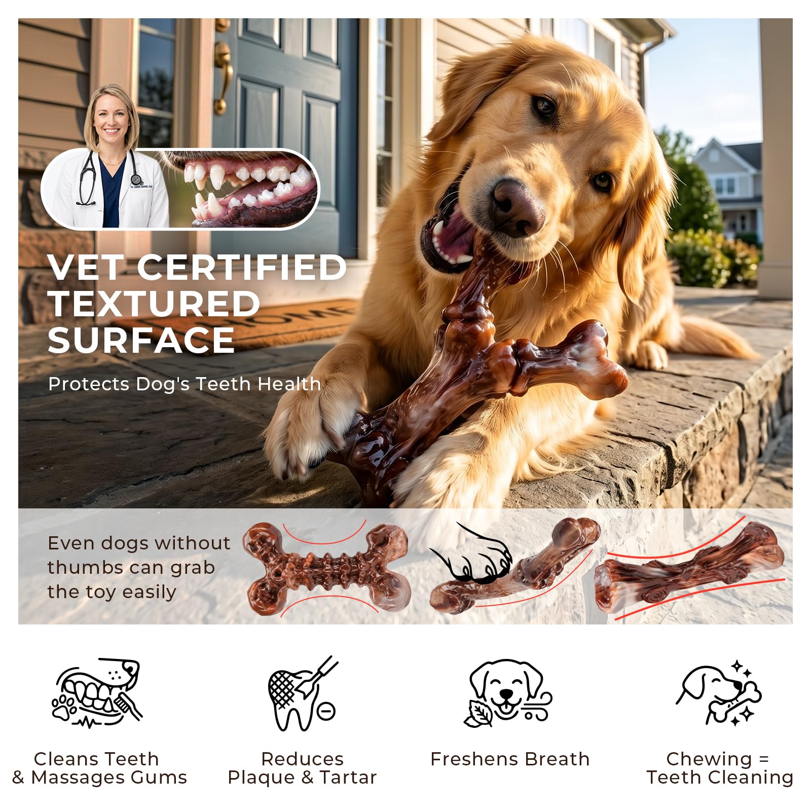 Kseroo bacon scent attracts dogs, encouraging initial chewing and engagement
