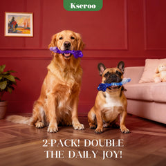Kseroo indestructible toy textured surface enhances grip during tough chews