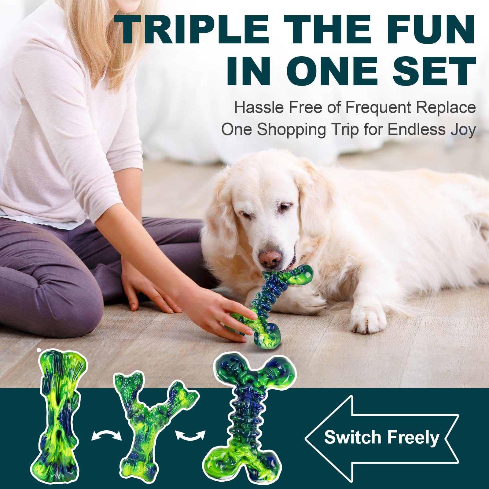 Kseroo outdoor fetch toy in green, resistant to mud and grass.