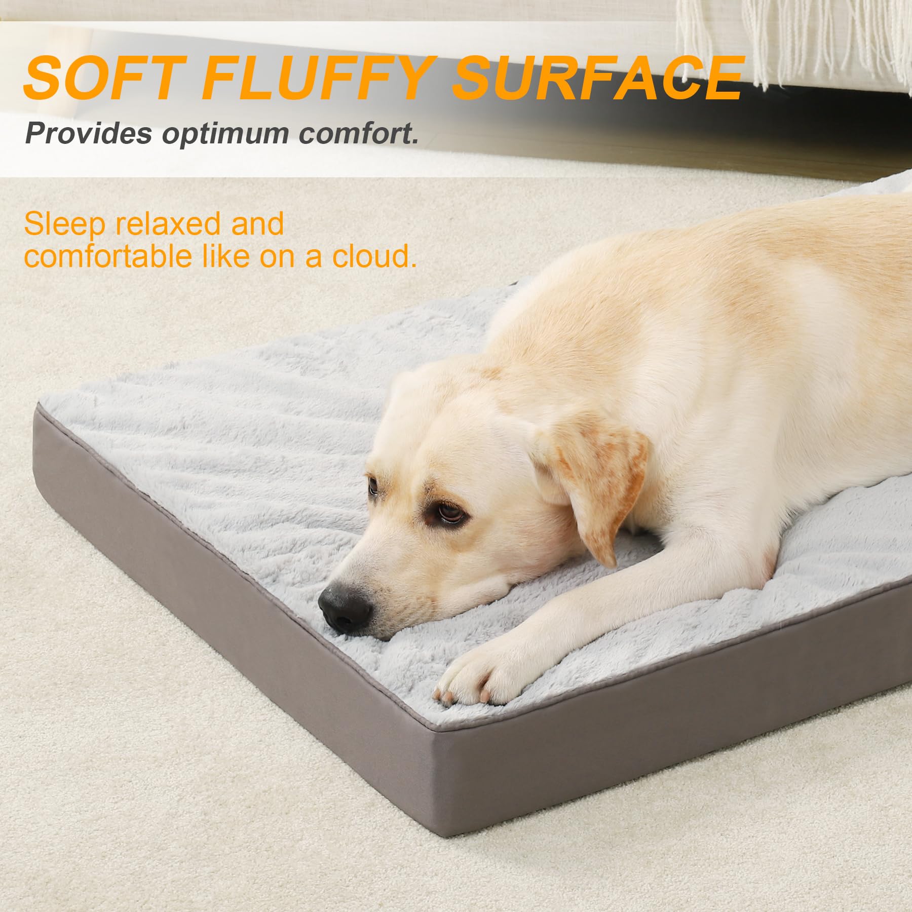 KSIIA orthopedic bed removable cover demonstrates easy care and washing