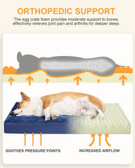 KSIIA egg crate foam interior supports joints for comfortable sleep