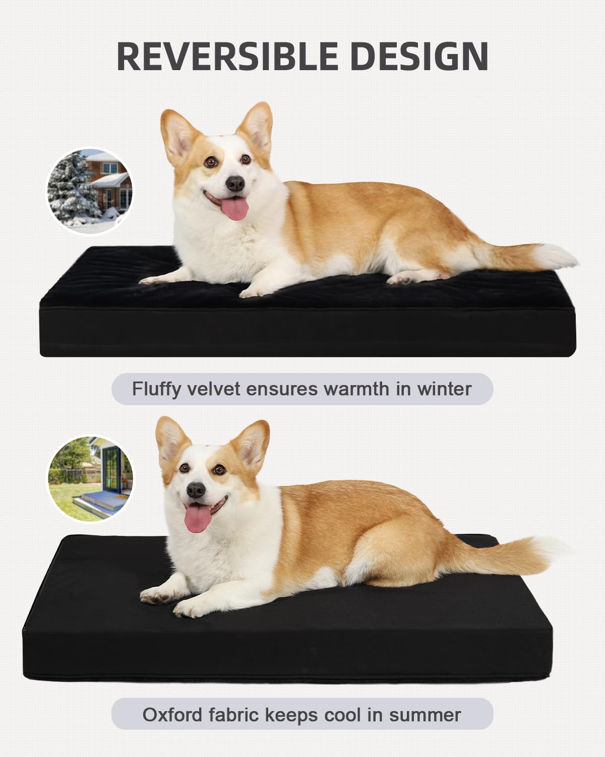KSIIA Two-Sided Bed plush velvet and Oxford fabric for all seasons