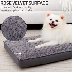KSIIA bed uses 3-layer fabric for durable, waterproof protection