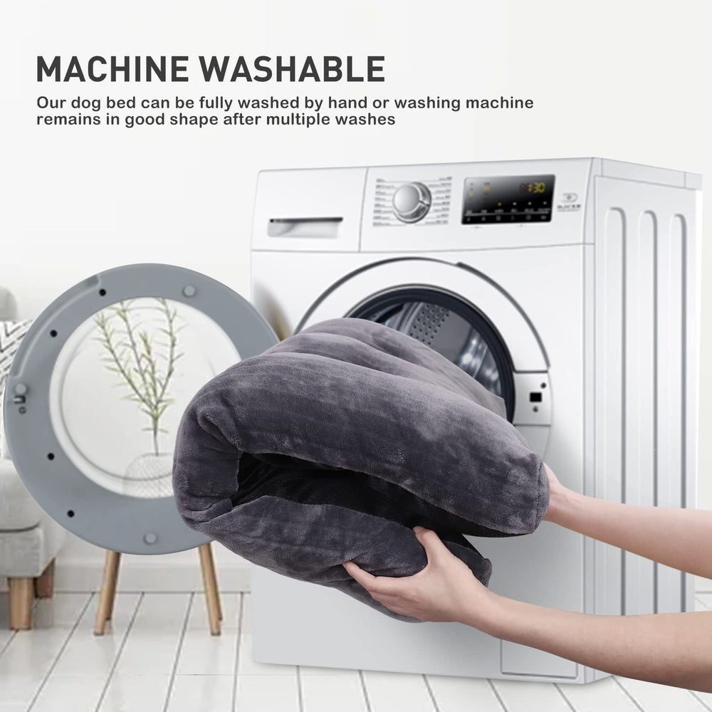 KSIIA dog crate bed machine-washable feature for quick cleaning.